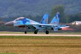 ahkom leteckch dn SIAF 2013 bolo lietadlo Suchoj  Su-27 Flanker